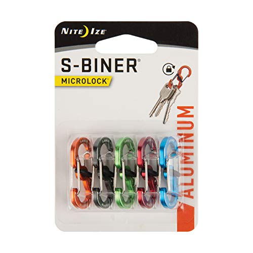 SBINER MICROLOCK ALUMINIUM - PACK 5 MOSQUETONES DE ALUMINIO CON CIERRE CENTRAL SEGURIDAD