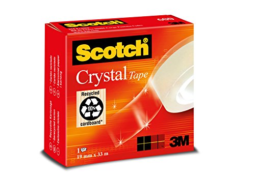 Scotch-Brite 600-1933 - Cinta adhesiva, 19 mm x 33 m, Transparente