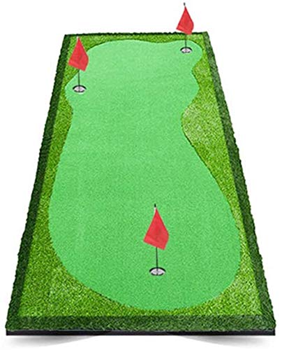 Shengluu Golf Accesorios Poner System Professional Golf Mat Interior de la práctica de Entrenamiento del Golf Mat Verde 150 x 300 cm (Color : Medium Speed Grass)