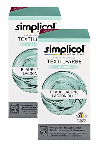 Simplicol Tinte textil intenso, azul laguna, 2 unidades