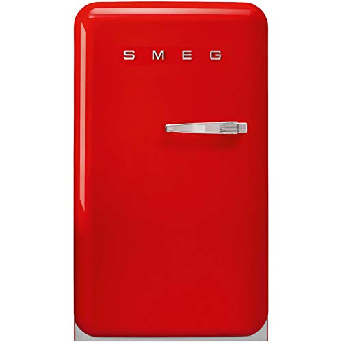 Smeg FAB10LRD2 - Nevera combi (Independiente, Rojo, Izquierda, Vidrio, 114 L, SN-T)