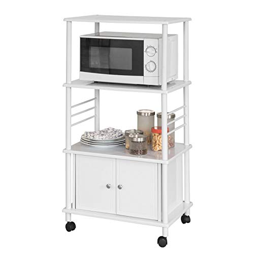 SoBuy Carrito de Cocina, Estante de Cocina, Estante con Ruedas, Estantería de Cocina, FRG12-W, ES