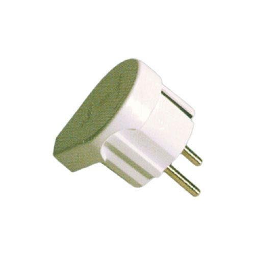 Solera 6566 - Clavija bipolar toma tierra lateral 10/16a 250v blanco