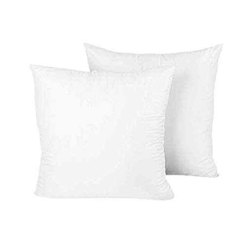 Soolike Relleno De Cojines Juego De 2 Piezas Hipoalergénico Sustituto De Plumón Poliéster Núcleo De Almohada Cuadrado 45x45cm, Muy Adecuado para Rellenar Cojines Decorativos, Colchones, Almohadas