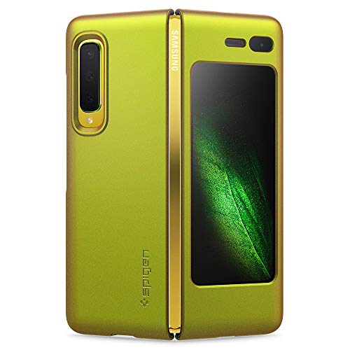 Spigen Funda Compatible con Galaxy Fold Thin Fit Plástico Fino Mate y Un Agarre Excelente - Martian Green