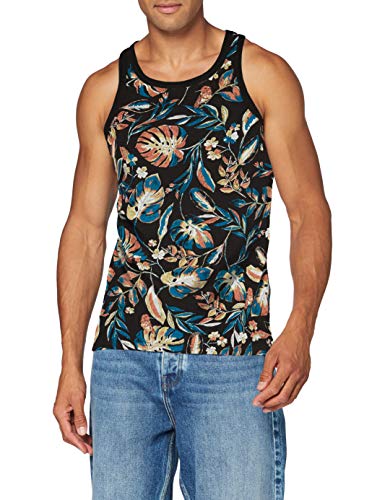 Superdry Supply Vest Camiseta sin Mangas, Negro (Black AOP Yfc), M para Hombre