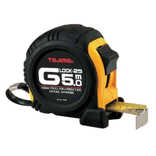 TAJIMA G5P50MY G5P50MY-Cinta métrica Resistente a Impactos (5 m x 25 mm), negro