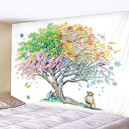 Tapiz De Moda nórdica Simple árbol Tapiz de la Vida Tapiz Paisaje Fondo de Pantalla Pared Arte Chal casa decoración cojín Colgante 150x130cm JY-193