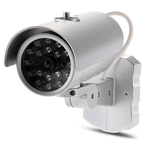 TOOGOO(R) de la camara de seguridad ficticia IR 18 LED CCTV camara interior simulacion Fake al aire libre