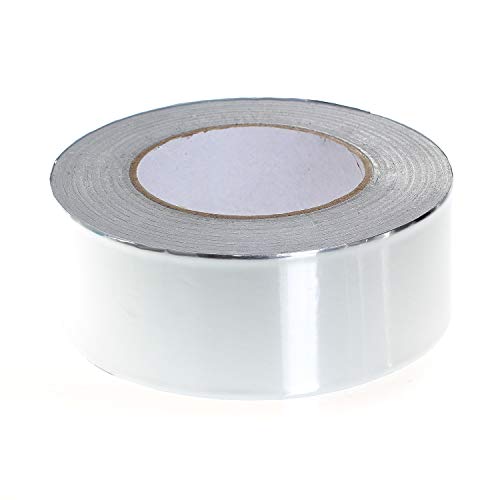 TUKA-i-AKUT Cinta adhesiva de aluminio 50mm x 50 metros, cinta aislante, cinta autoadhesiva + 0,1mm de espesor + cinta autoadhesiva, TKD5021