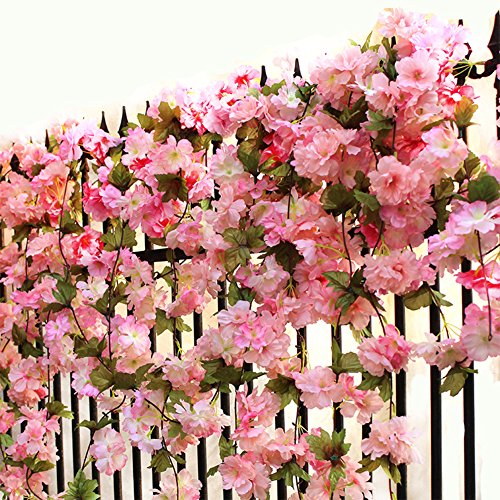 Turelifes - 1 enredadera falsa con flores de cerezo de seda, de 2,2 m de longitud, ideal para fiestas en casa o bodas