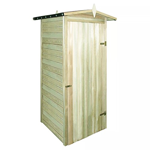 UnfadeMemory Caseta de Almacenamiento de Madera de Jardín Patio con pestillo,Caseta de Piscina,Cobertizo Exterior para Almacenar Herramientas,Madera de Pino FSC (100x100x210cm)