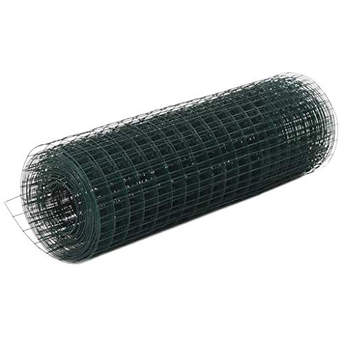 UnfadeMemory Cercado Jardin,Malla Metalica,Valla Jardin para Proteger Árboles y Plantas,Mallas Hexagonal,Puede Doblar y Cortar,Acero Recubrimiento PVC,Malla 25x25mm (25x0,5m, Verde)