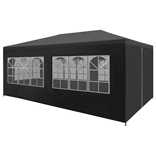 vidaXL Carpa Celebraciones 3x6 m Gris Toldo Marquesina Cenador Tienda Cubierta