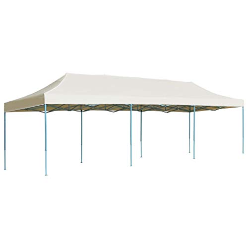 vidaXL Carpa Plegable Pop-up 3x9m Crema Toldo Cenador Marquesina Tienda Jardín