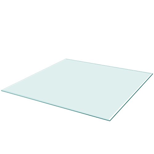 vidaXL Superficie Tablero para Mesa de Cristal Templado Cuadrado 700x700 mm