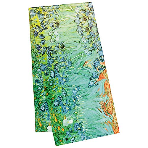 VON LILIENFELD® Pañuelo Fular Chales Vincent Van Gogh: Lirio Bufanda Seda Chal Chalina Mujer Arte Flor