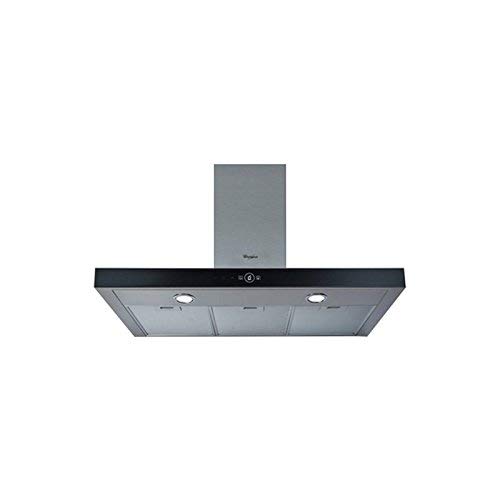 Whirlpool AKR 759 IX De pared Negro, Acero inoxidable 704m³/h - Campana (704 m³/h, Canalizado/Recirculación, 72 dB, 356 m³/h, De pared, Negro, Acero inoxidable)