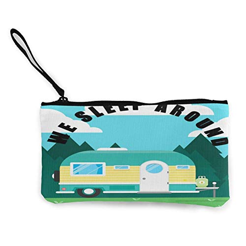 XCNGG Monederos Bolsa de Almacenamiento Shell We Sleep Around Camping Car Coin Purse Canvas Change Pouch Cute Fashion Wallet Bag Small Zipper Key Holder For Shopping Outdoor Activities