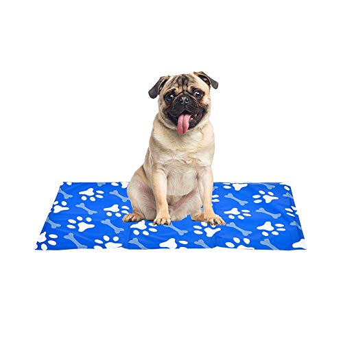 XIAPIA Manta Refrigerante Perro Alfombrilla de Refrigeración Alfombra Refrescante Colchoneta Cama Gato Frio Animales Colchon Mascotas para Verano,Coche Enfriador Mediano/Grande/XL (L（50 * 90 cm）)