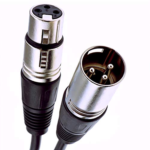 XLR Micrófono Masculino a Femenino Audio Cable Negro 2 m [2 metros/2m]