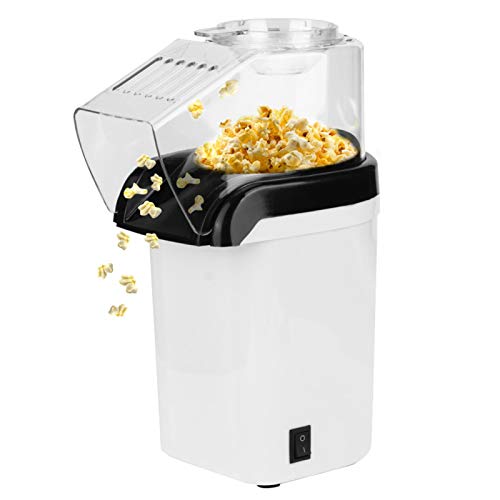 Ymiko Cocina Mini máquina automática para Hacer Palomitas de maíz Máquina eléctrica para Hacer Palomitas de maíz Enchufe Blanco de la UE 220-240V Fiestas de cumpleaños, Noches de Cine, Uso Dom