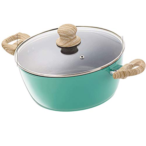 YZZ Stock Pot Non-Palo Casserole Sopa Hogar Pan Bebé Stef Pot para Porridge Cooking Gas Stove (Color : Mint Green, Size : 20cm)