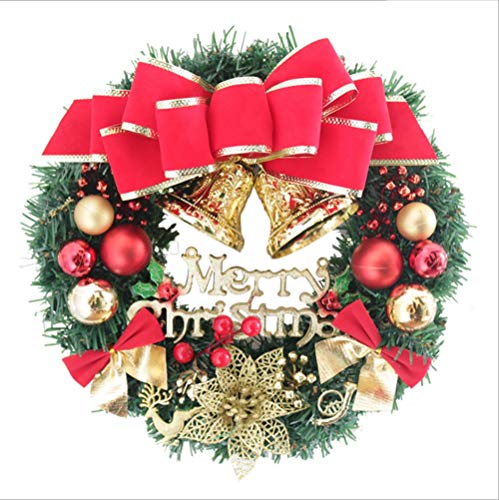 ZHongWei - Corona de Navidad Guirnalda de Navidad 30/40 / 50cm Decoraciones del día de Navidad Colgante de la Puerta Garland Window Props Nuevo Arboles de Navidad (Size : 30cm)