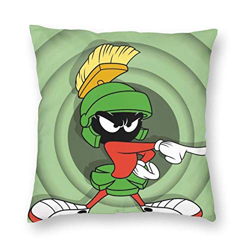 ZVEZVI Fundas de Almohada Decorativas de Cara de Marvin The Martian 18X18 para sofá Cama de habitación en casa, Funda de cojín Cuadrada Suave