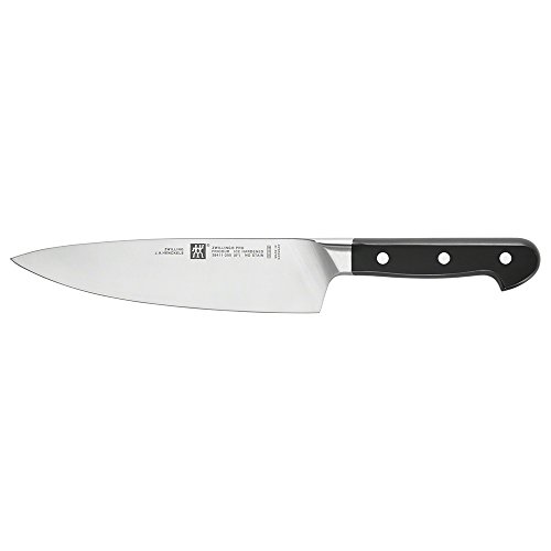 Zwilling Pro - Cuchillo de cocina tradicional, acero, color plateado y negro, 20 x 5 x 5 cm