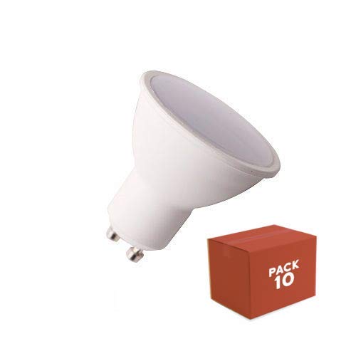 10x Lampara LED GU10 Dicroica, iluminacion 5W (400 lm), 4000K (luz neutra)