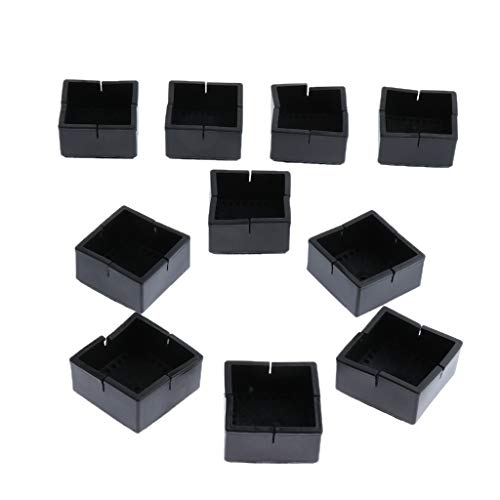 10xSilicone Caps Almohadillas De Fieltro Para Sqare Chair Leg Wood Floor Protector - 5x3.3cm