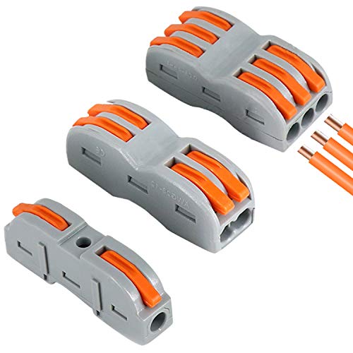 30Pcs Conectores de Cables Compactos Resorte Conector Bloque Terminal Palanca Tuerca Cable Conector, Puede Combinar Libremente