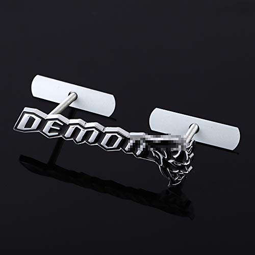 3D Metal Material Car Front Grille Demon Emblem Totem Car Front Grill Sign para Dodge Challenger SRT, Accesorios para automóviles, 1 pcs/Set