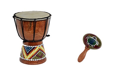 50cm Djembe Bongo Tambor tromel yembe Africa Paint + la maraca tortuga R1