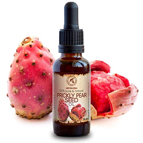 Aceite de Semilla de Cactus Puro y Natural 30ml - Aceite de Opuntia Ficus Indica - Marruecos - Prensado en frío para Cara - Piel - Pelo - Cuidado Corporal - Aceite de Semilla de Pera Espinosa