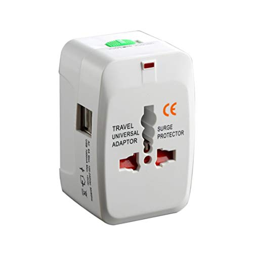 Adaptador de Cargador de Corriente, Enchufe de conmutación USB Dual Multifuncional Conmutación de Viaje EU/Au/UK/Us Adaptador de Corriente de Cargador de Enchufe USB Dual para tabletas telefónicas