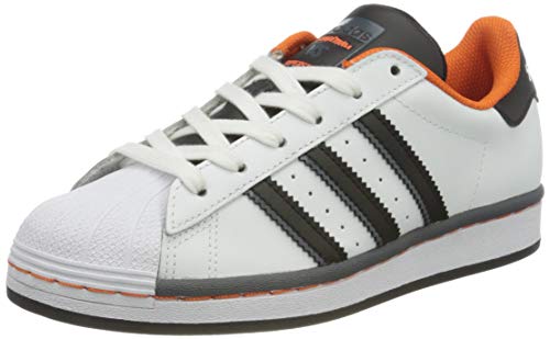 adidas Superstar J, Zapatillas de Gimnasio, FTWR White Core Black Orange, 36 2/3 EU