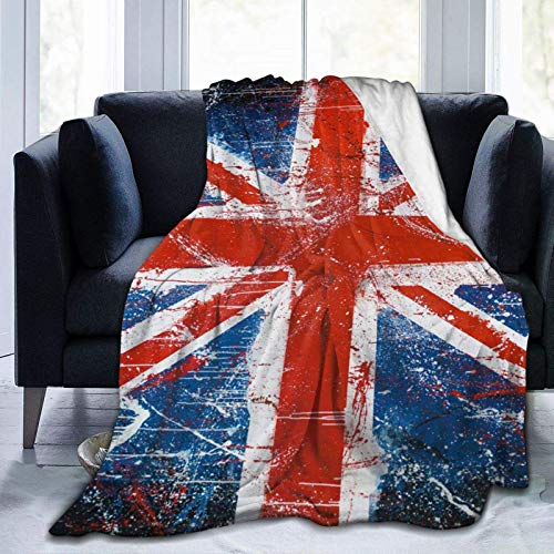 AEMAPE Manta de Bandera de Inglaterra Pintada para Hombres Mantas de Cama livianas Manta de Tiro Suave Manta de Calentamiento Manta para Mascotas Manta para la Siesta Mantas para Cubrir 60x80in