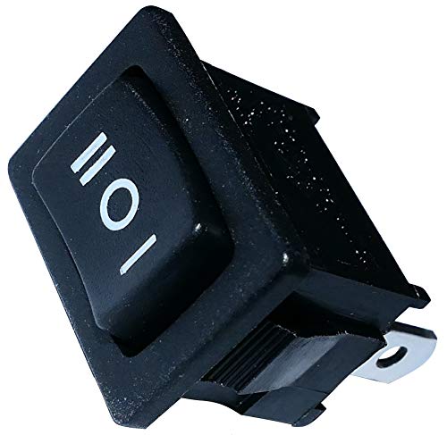 AERZETIX: Interruptor conmutador basculantes de boton SP3T (ON)-OFF-(ON) 10A/250V 16A/12V, 1 posicion, Negro C10710