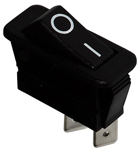 AERZETIX: Interruptor conmutador basculantes de boton SPST ON-OFF 16A/250V 20A/28V, 2 posiciones, Negro C10695