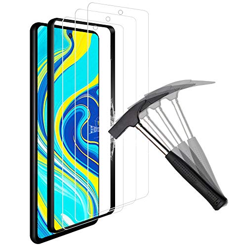 ANEWSIR Protector de Pantalla Compatible con Xiaomi Redmi Note 9S/Note 9 Pro/Poco x3 NFC/xiaomi 10T Lite 5G/Note 9 Pro 5G,Cristal Templado Screen Protector - (3 Piezas)