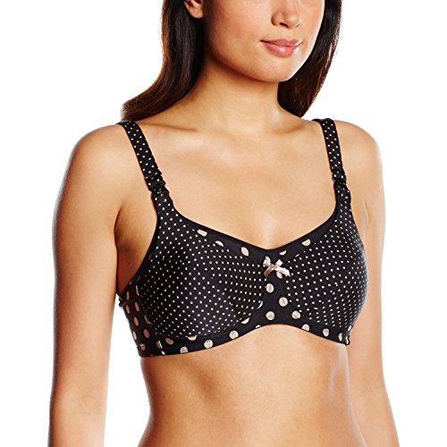 Anita - Sujetador maternidad copa completa con lunares, mujer, Negro (schwarz), 90C