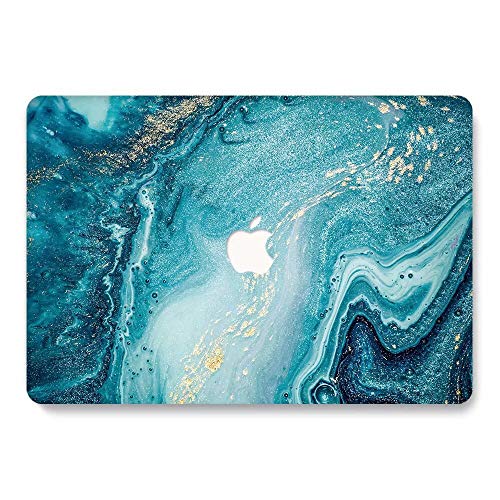 AQYLQ Funda Dura para 2018/2017/2016 MacBook Pro 13 Pulgadas con/sin Touch Bar A1706/A1708/A1989, Ultra Delgado Carcasa Rígida Protector de Plástico Cubierta, Azul 19