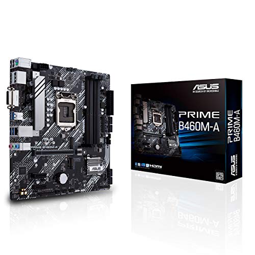 ASUS Prime B460M-A - Placa Base mATX Intel de 10a Gen LGA 1200, Dual M.2, DDR4 2933 MHz, LAN 1Gb, HDMI, DP, USB 3.2 Gen 1, soporta Intel Optane y Cabezal Aura Sync RGB