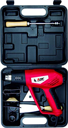 Azor DE-4554 Pistola de Capadora con Accesorios Y Maletín, 2000 W, 240 V, Rojo