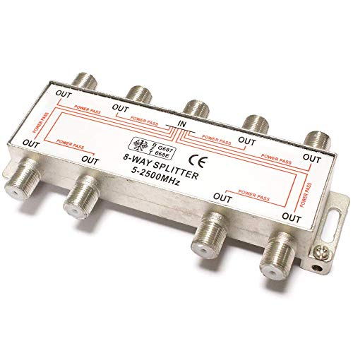 BeMatik - Derivador de 8 vías para TV/SAT de 10 dB con conexión F-hembra