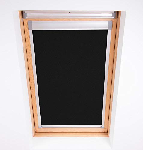 Bloc Skylight Blind Bloque tragaluz Estor C04 para Velux Ventanas de Techo para, Negro