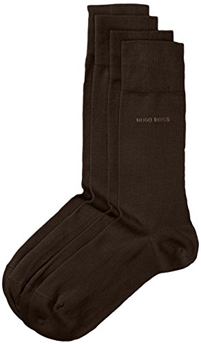 BOSS Twopack Rs Uni Calcetines, Marrón (Dark Brown 206), 39/42 (Pack de 2) para Hombre