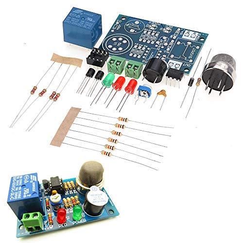 BouBou Kit De Bricolaje Electrónico Mq-2 Detector De Sensor De Humo Kit De Componentes De Alarma De Gas Natural